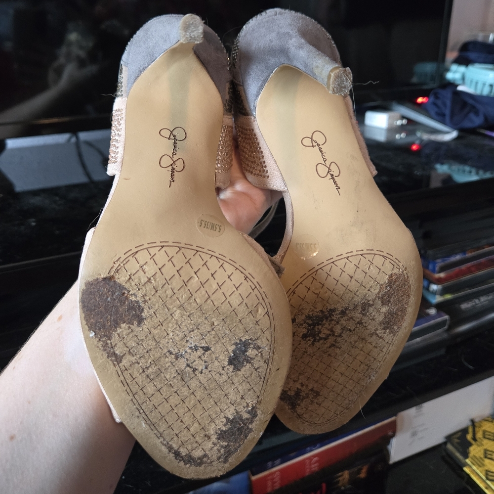 Jessica Simpson Rhinestone Heels - Picture 5 of 5